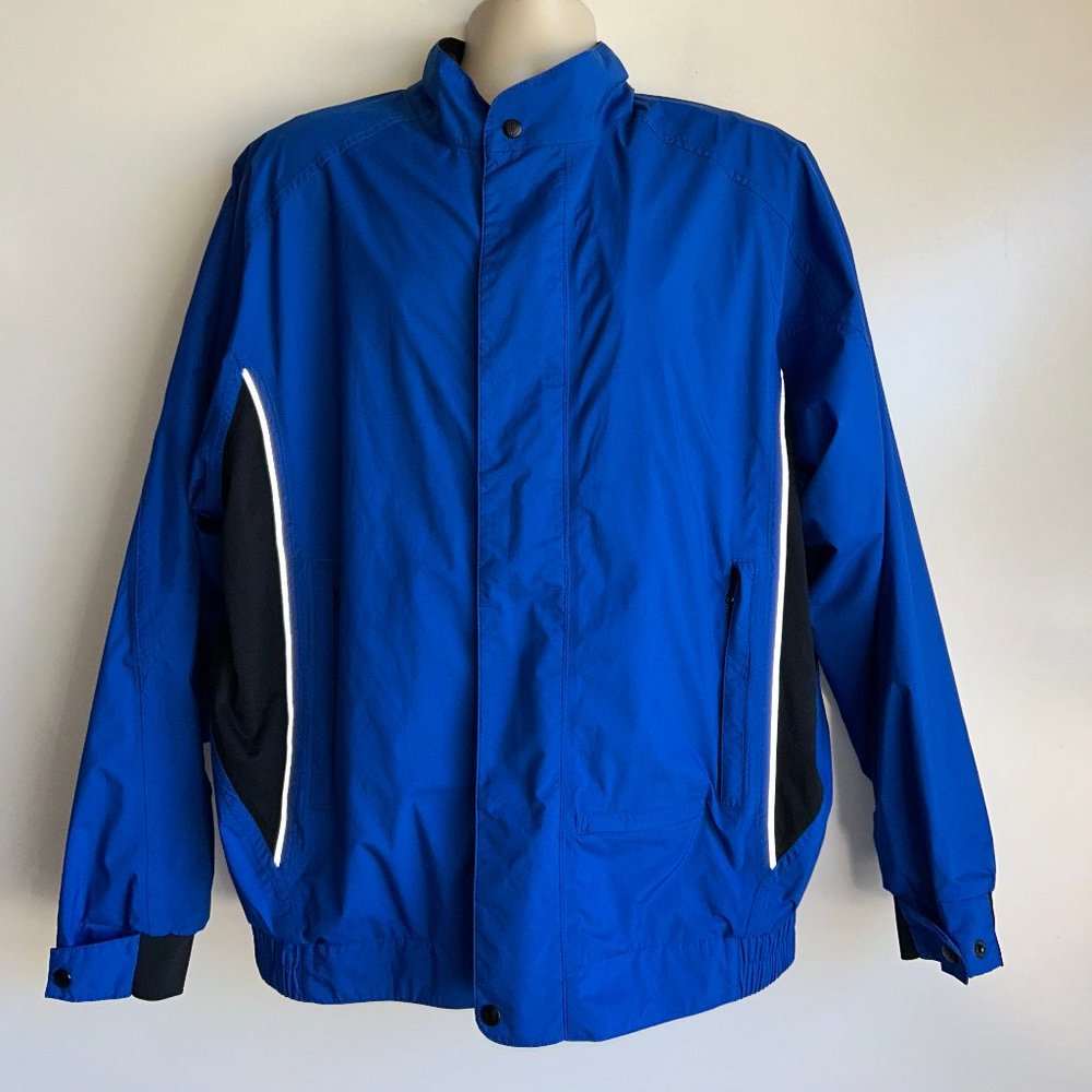 DRYJOYS FootJoy Blue Full Zip Rain Wind Golf Jacket Men's Medium